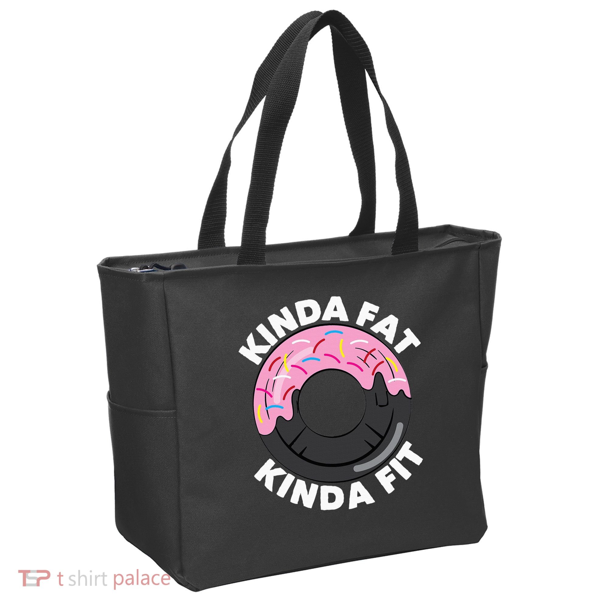 Kinda Fat Kinda Fit Fitness Workout Gift Tote Bag