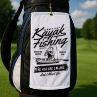 Kayak Fishing Golf Towel thumb 2