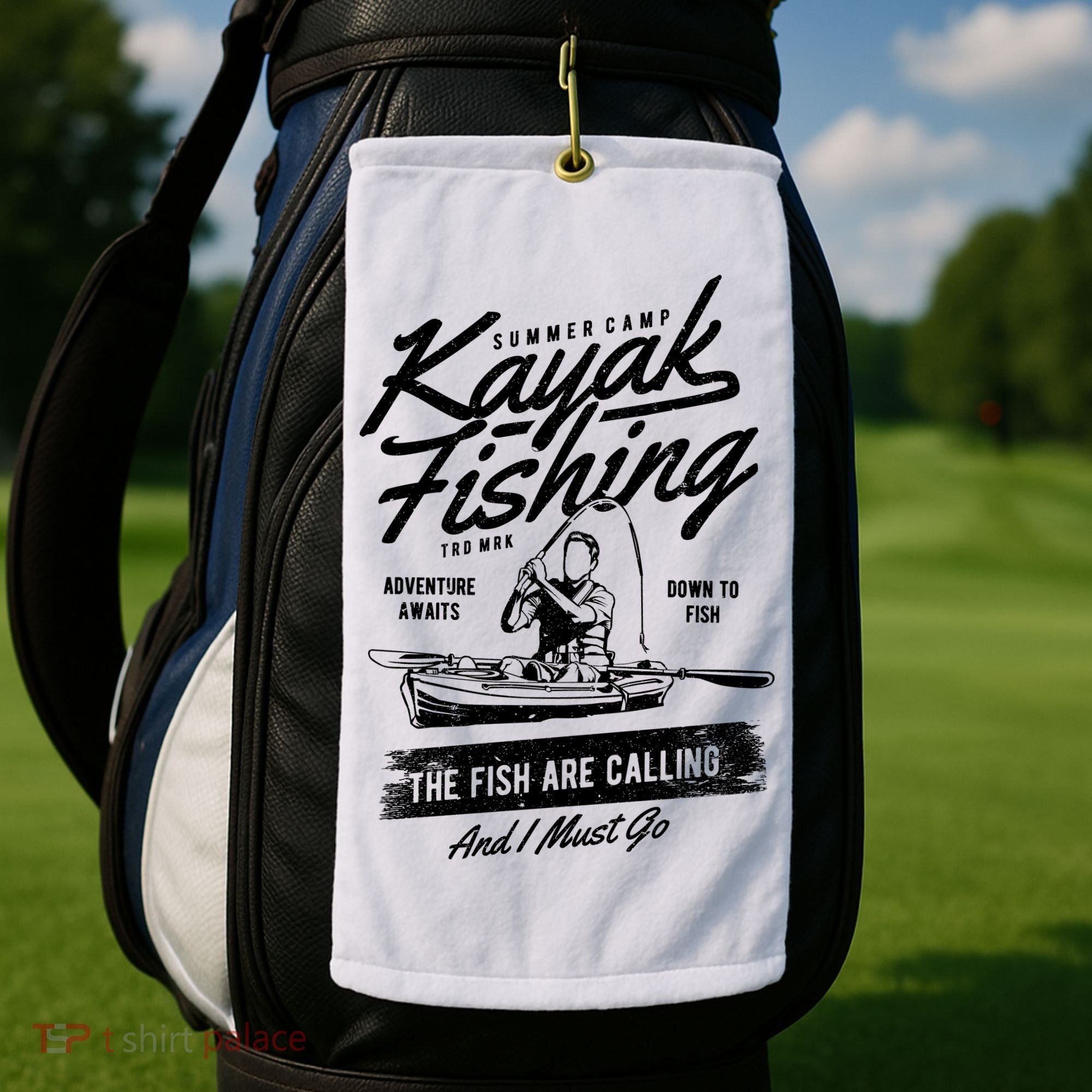 Kayak Fishing Golf Towel