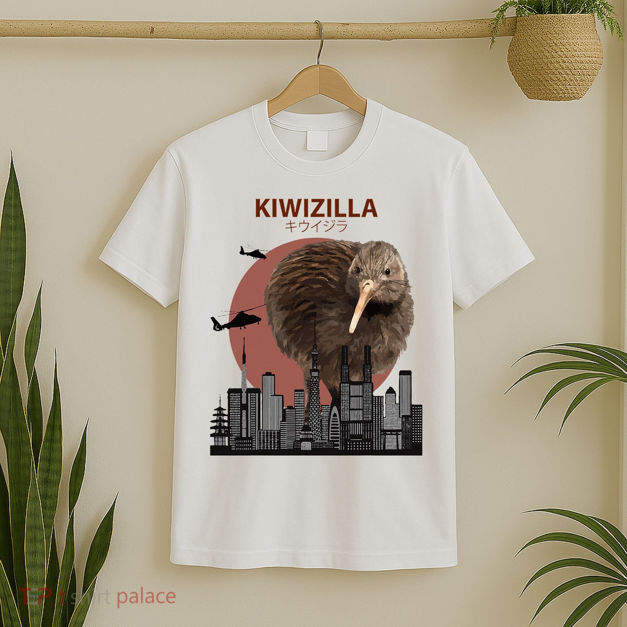 Kiwizilla Funny Kiwi New Zealand Bird Lovers Gift T-Shirt