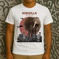 Kiwizilla Funny Kiwi New Zealand Bird Lovers Gift T-Shirt thumb 3