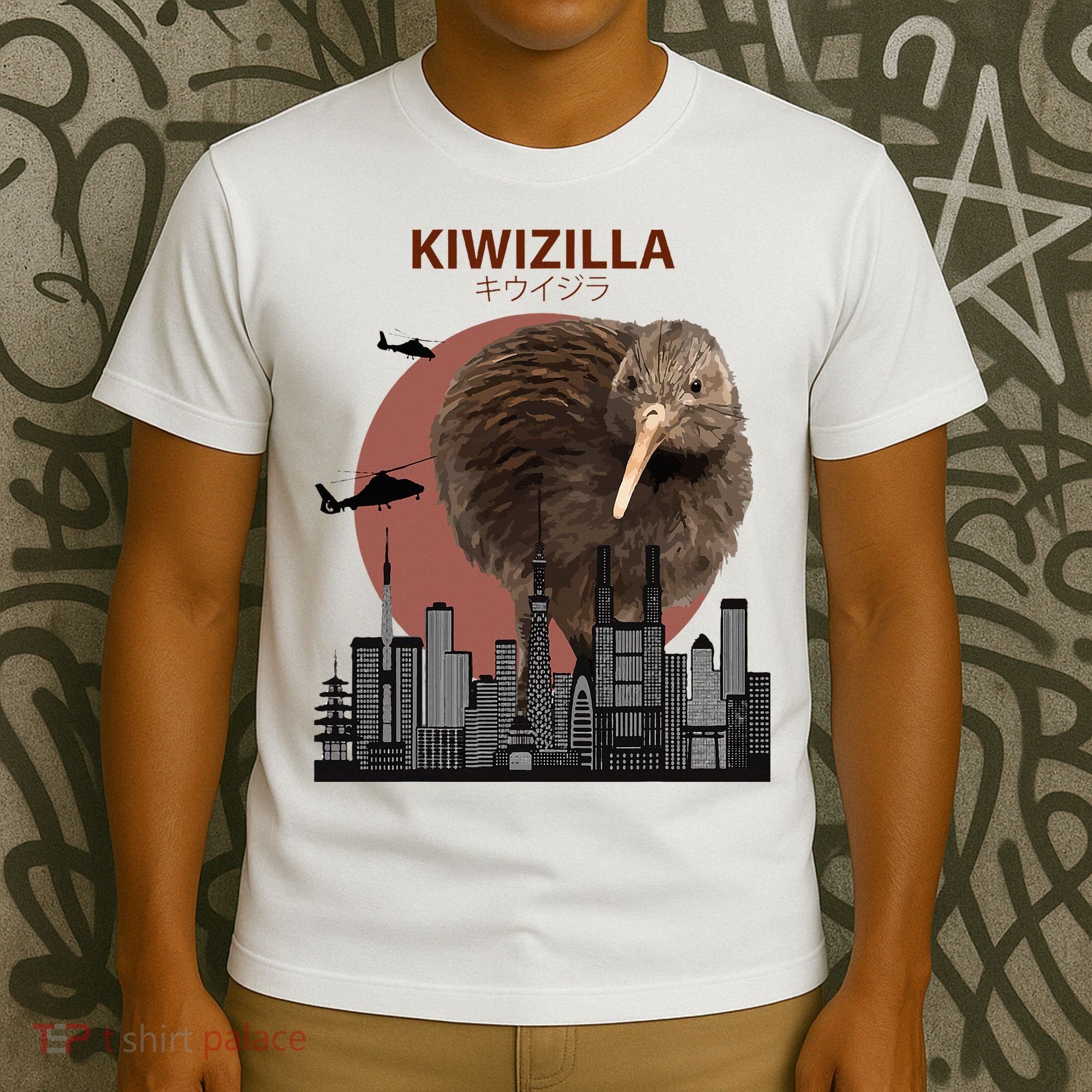 Kiwizilla Funny Kiwi New Zealand Bird Lovers Gift T-Shirt