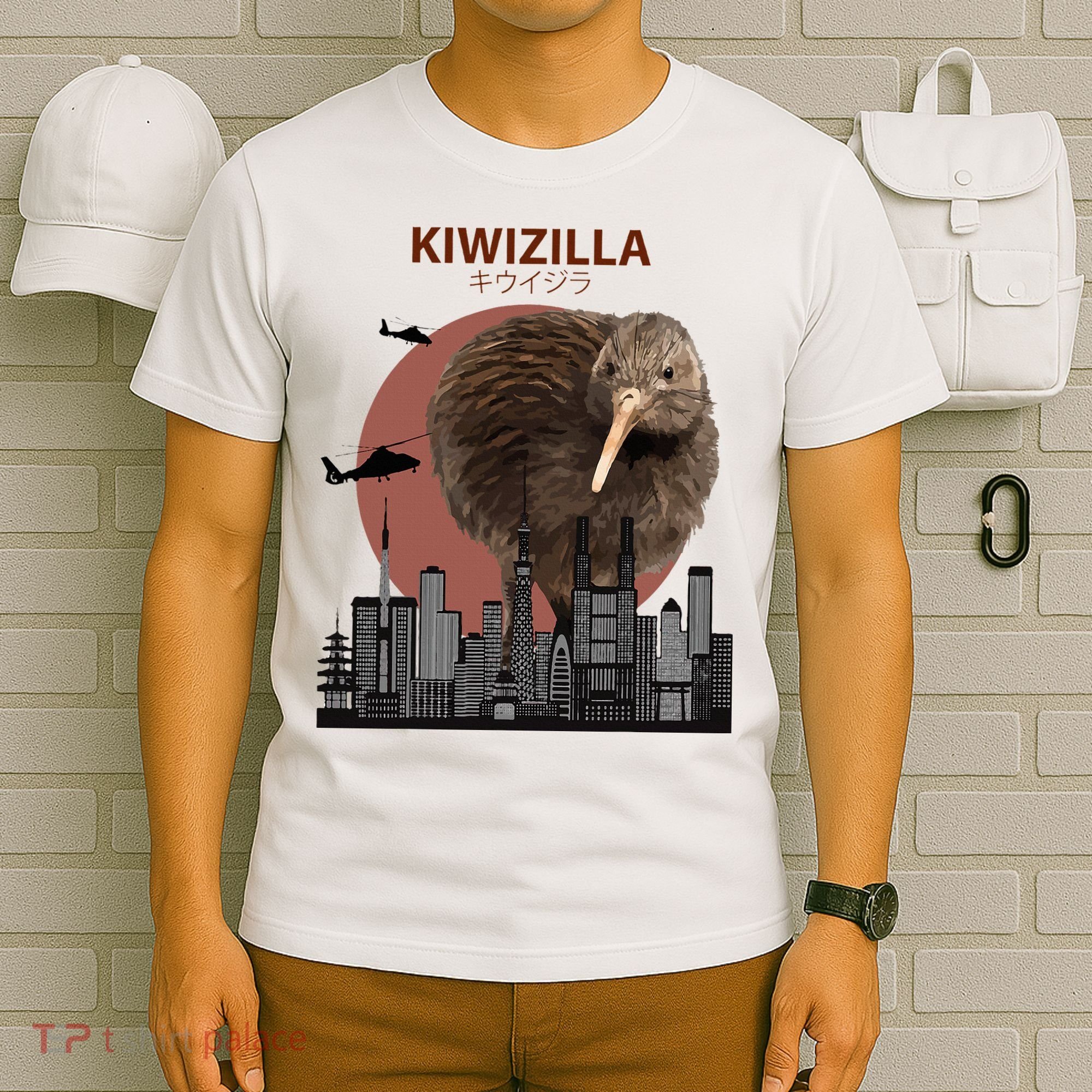 Kiwizilla Funny Kiwi New Zealand Bird Lovers Gift T-Shirt