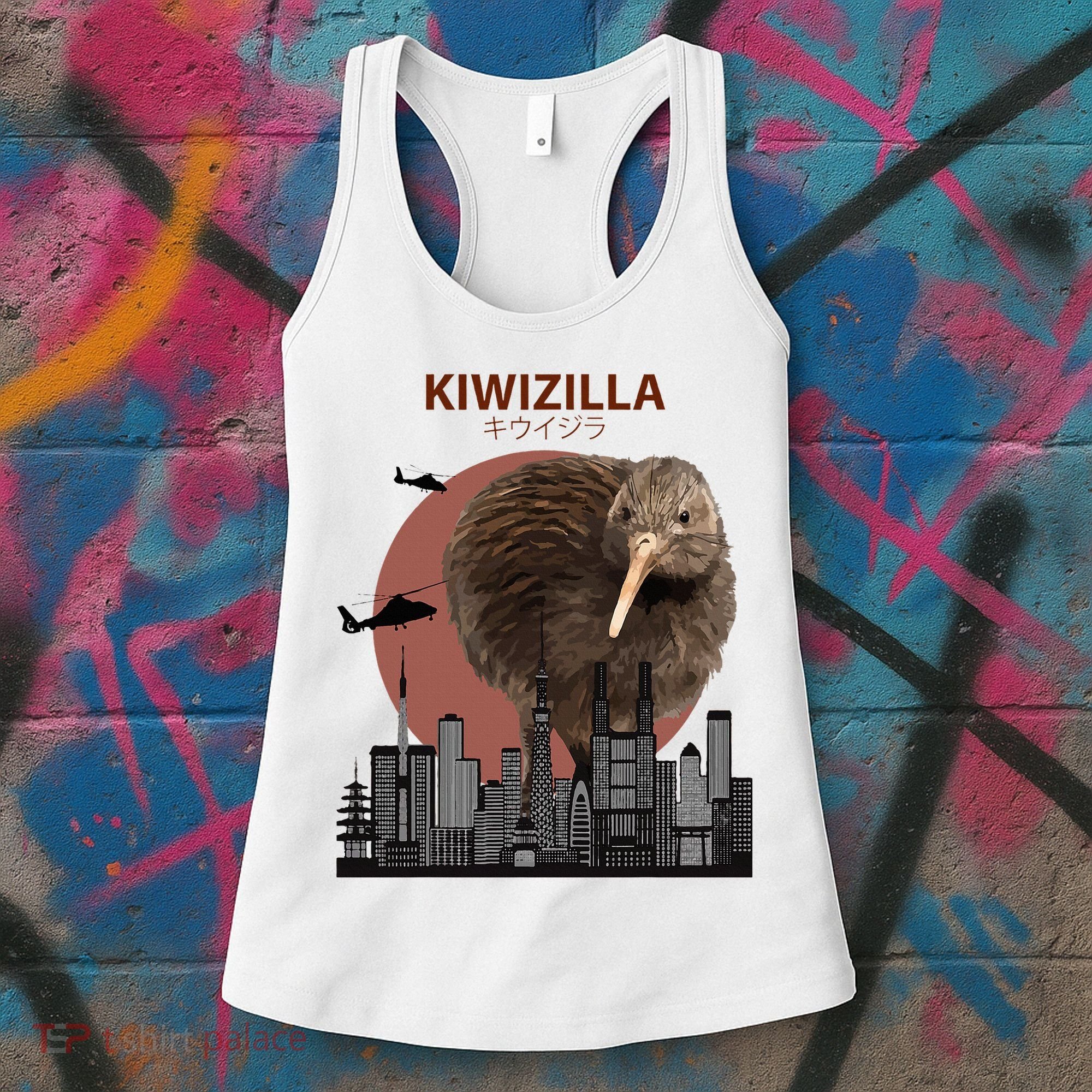 Kiwizilla Funny Kiwi New Zealand Bird Lovers Gift Women's Tank Top