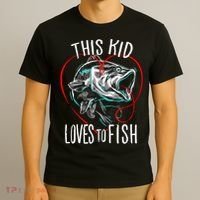 Kids Fishing Loves To Fish T-Shirt thumb 3