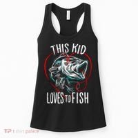Kids Fishing Loves To Fish Women's Tank Top thumb 0