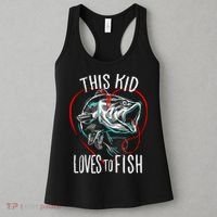 Kids Fishing Loves To Fish Women's Tank Top thumb 3