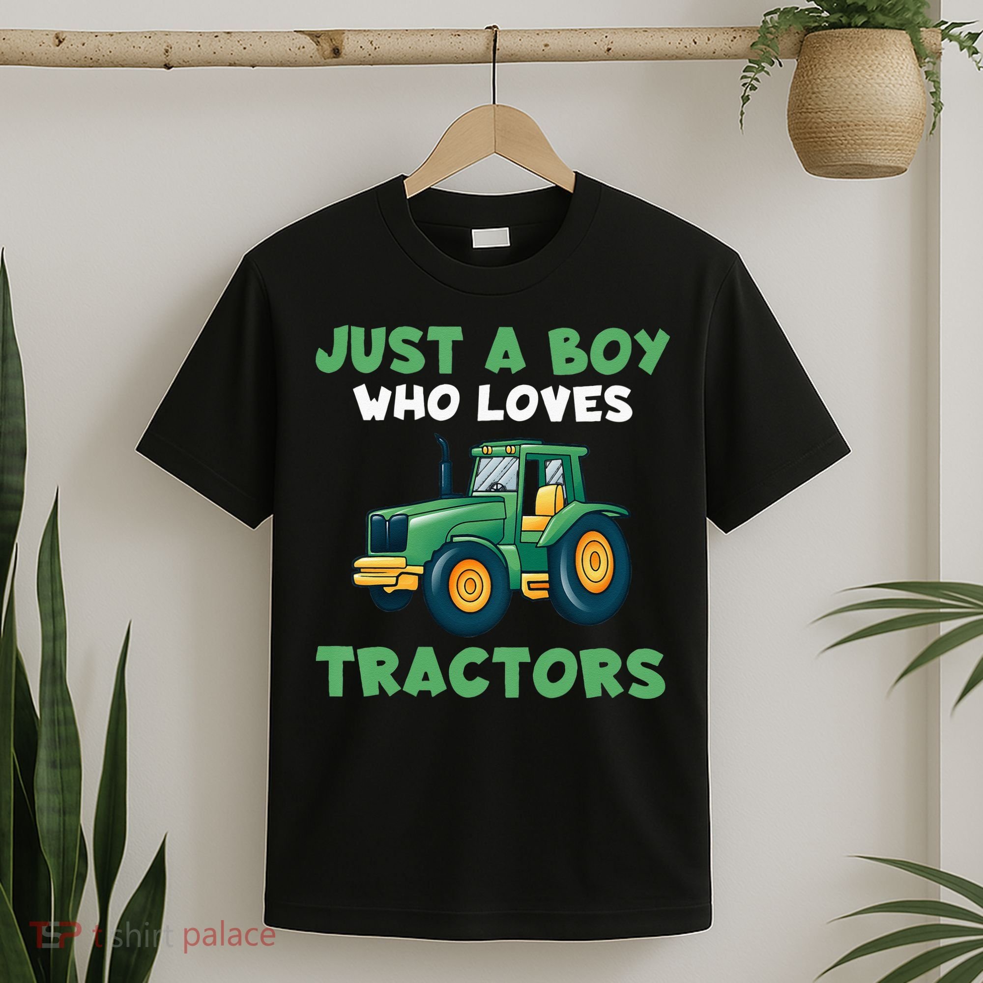 Kids Farm Lifestyle Just A Boy Who Loves Tractors T-Shirt