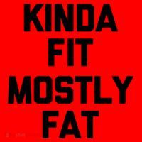 Kinda Fit (Mostly Fat) Funny Gift Funny Workout Fitness Running Gym Gift Santa Hat thumb 1
