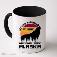 Kenai Fjords National Park Alaska Wolf Nature Outdoors Gift Coffee Mug thumb 0