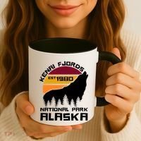 Kenai Fjords National Park Alaska Wolf Nature Outdoors Gift Coffee Mug thumb 3