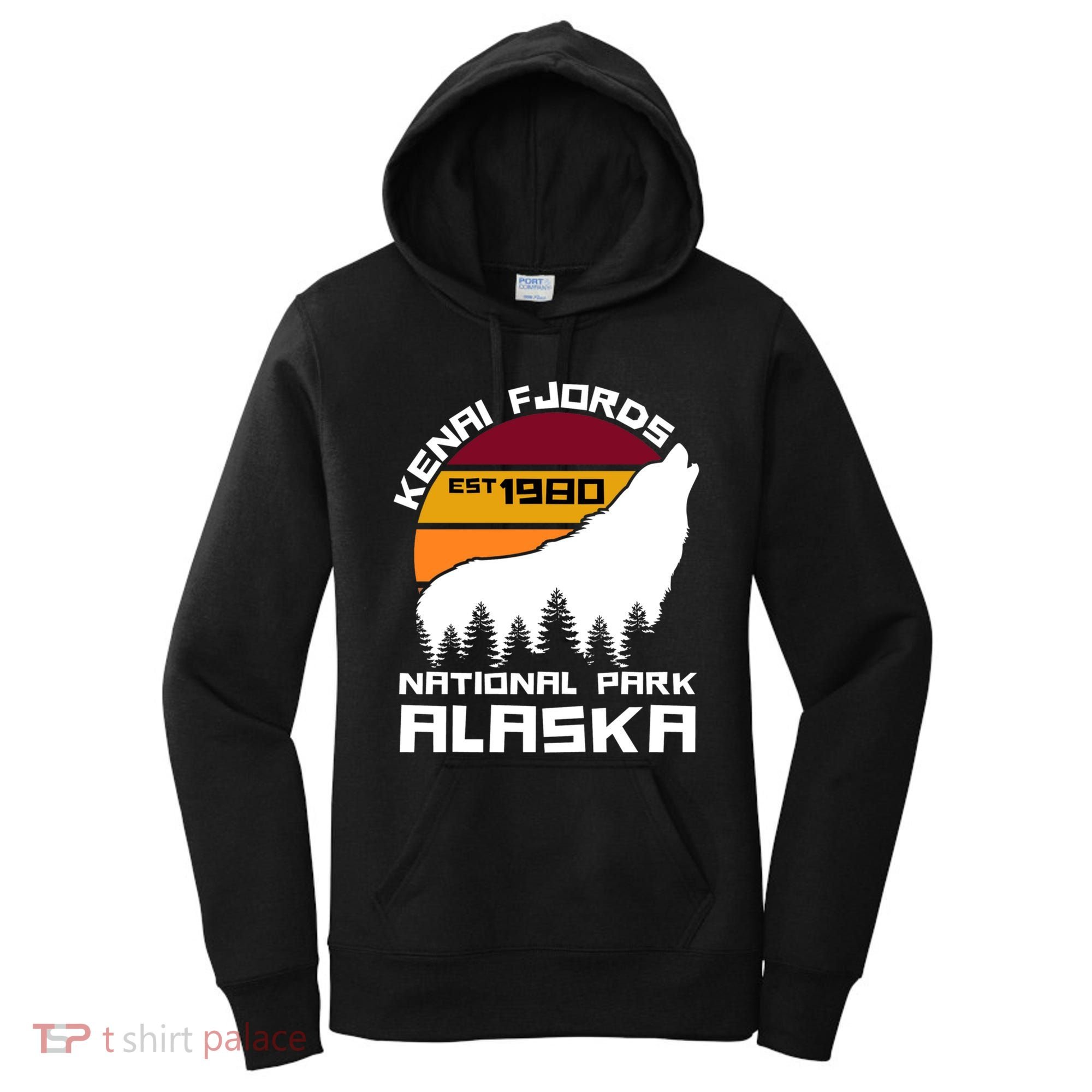 Kenai Fjords National Park Alaska Wolf Nature Outdoors Gift Women's Hoodie