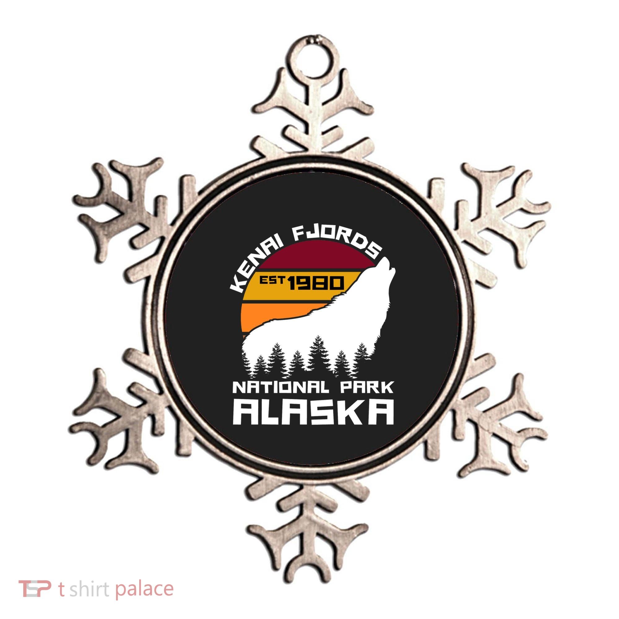 Kenai Fjords National Park Alaska Wolf Nature Outdoors Gift Ornament