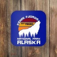 Kenai Fjords National Park Alaska Wolf Nature Outdoors Gift Coaster thumb 0
