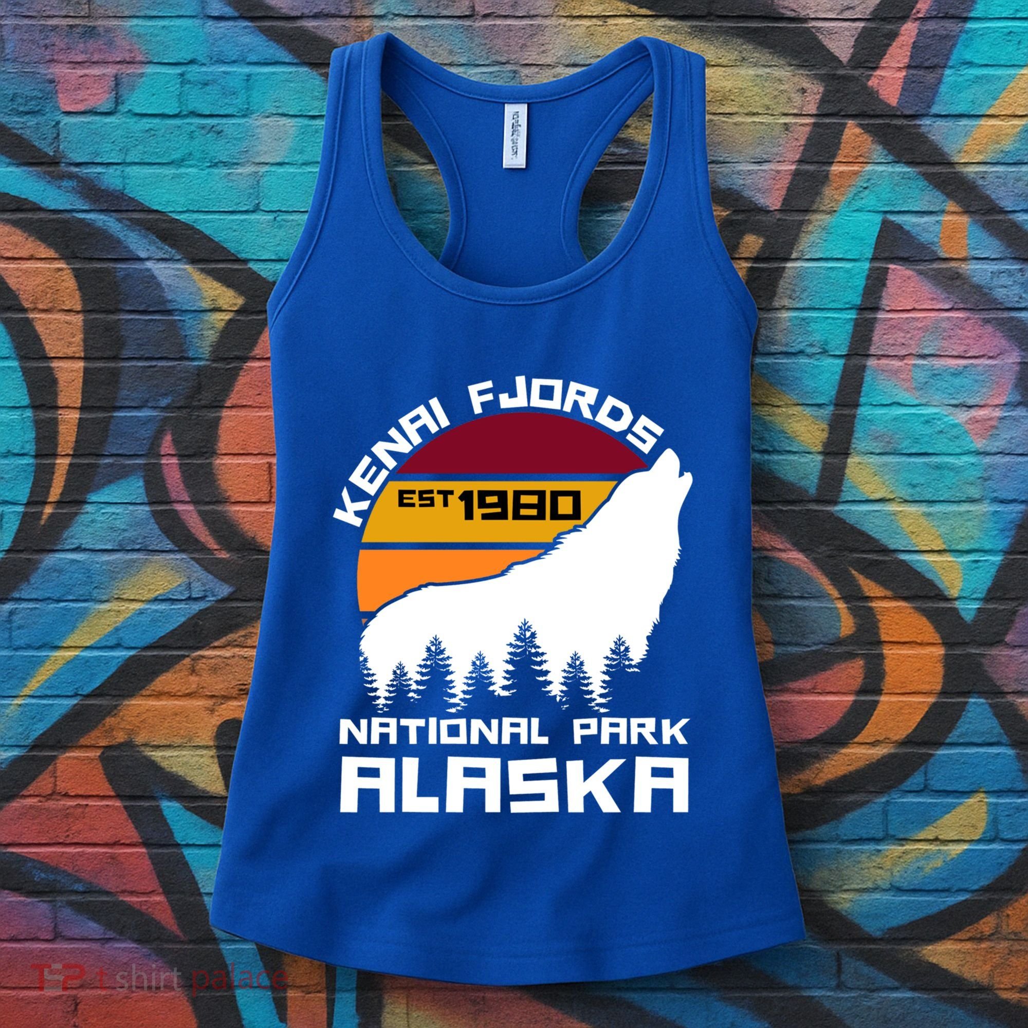 Kenai Fjords National Park Alaska Wolf Nature Outdoors Gift Women's Tank Top