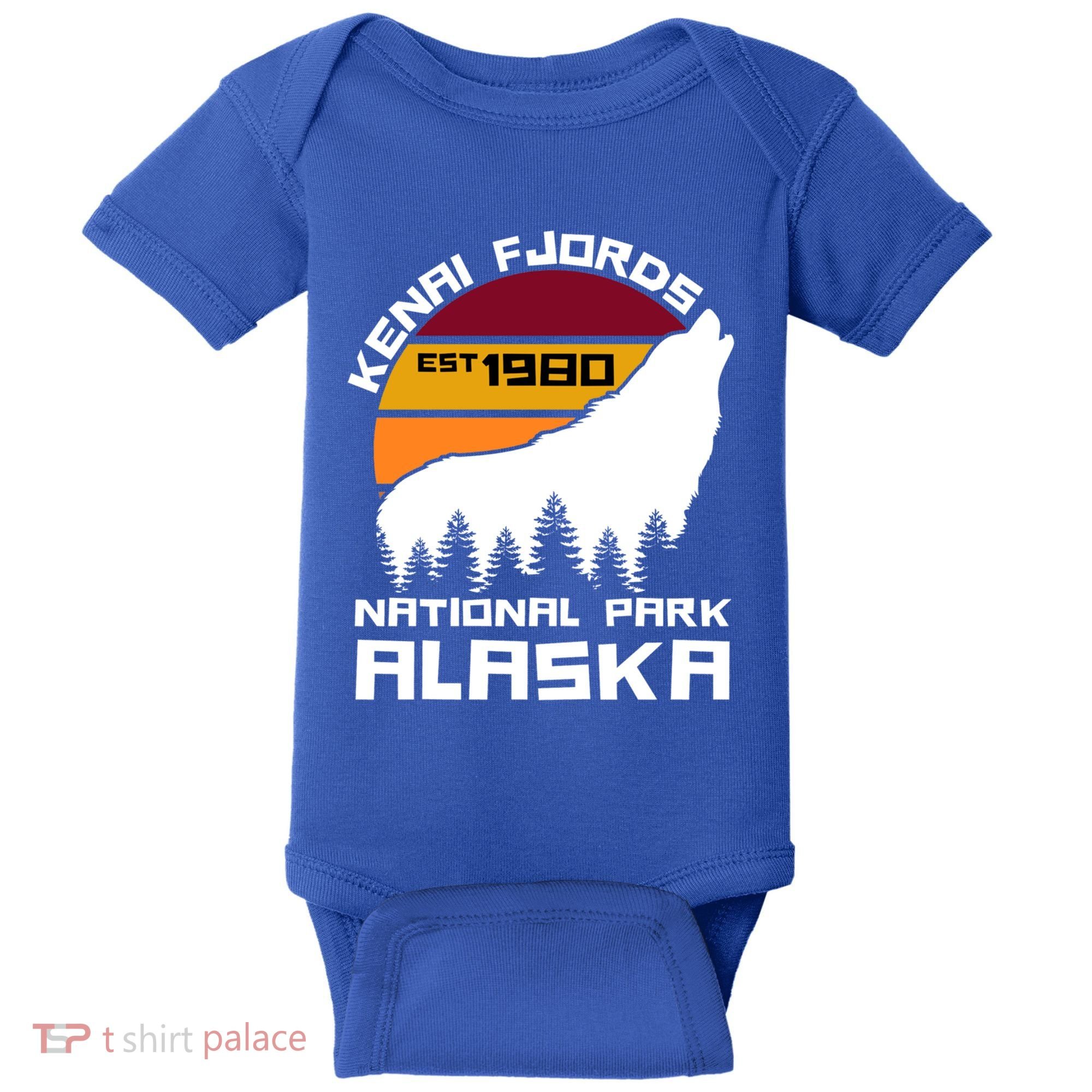 Kenai Fjords National Park Alaska Wolf Nature Outdoors Gift Baby Bodysuit