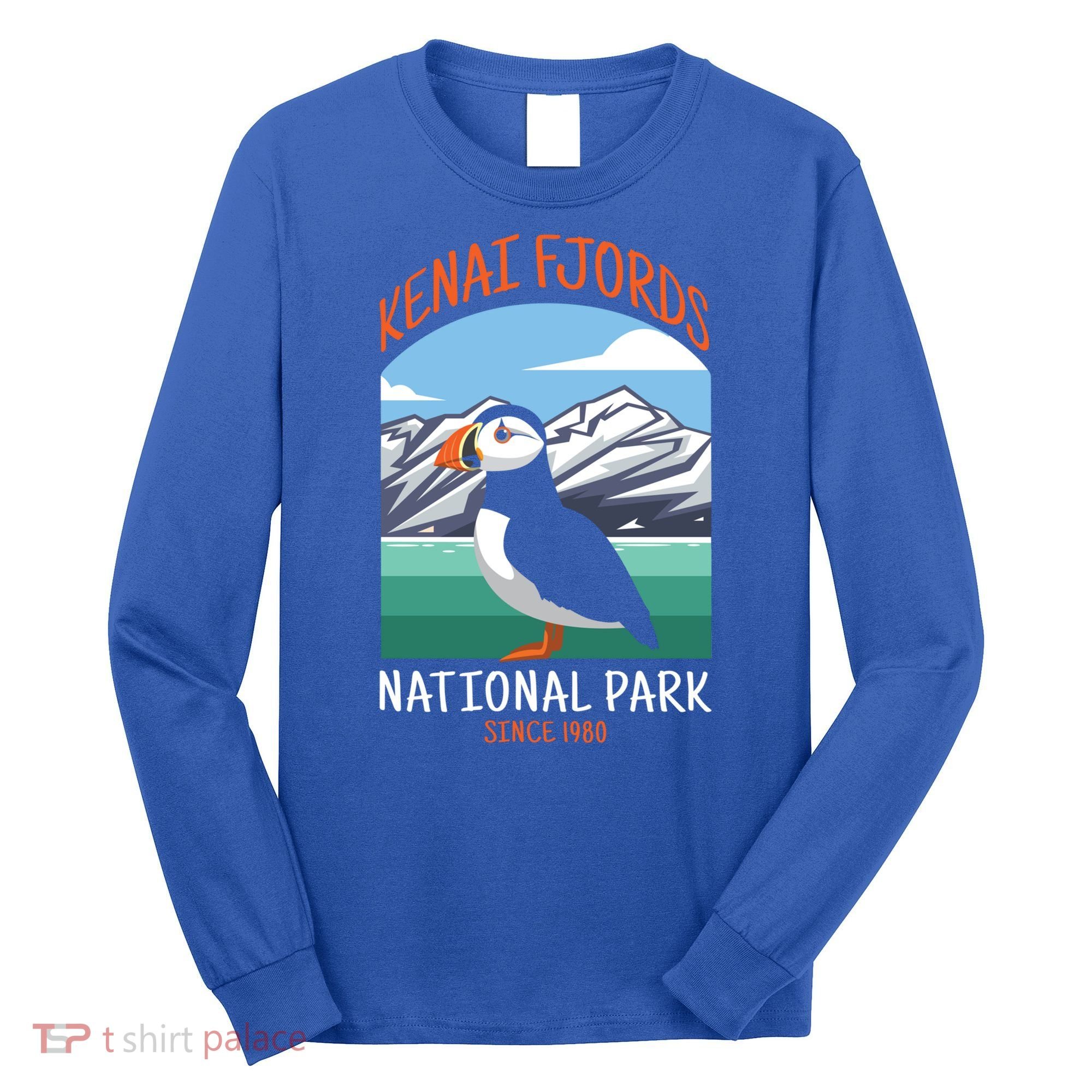 Kenai Fjords National Park Us Puffin Bird Alaska Gift Long Sleeve Shirt