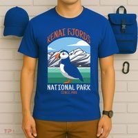 Kenai Fjords National Park Us Puffin Bird Alaska Gift T-Shirt thumb 6