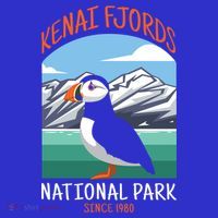 Kenai Fjords National Park Us Puffin Bird Alaska Gift T-Shirt thumb 7