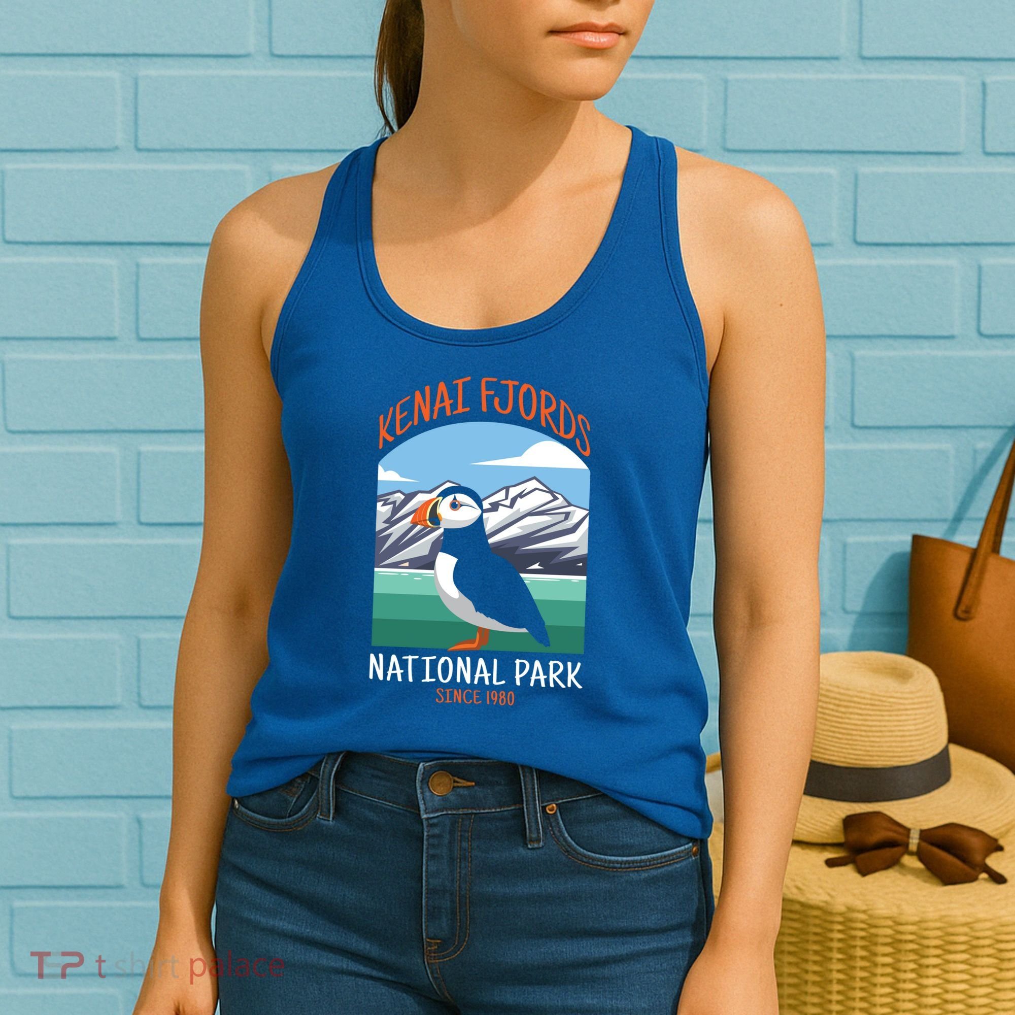 Kenai Fjords National Park Us Puffin Bird Alaska Gift Women's Tank Top