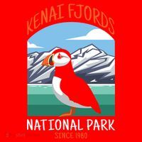 Kenai Fjords National Park Us Puffin Bird Alaska Gift Santa Hat thumb 1