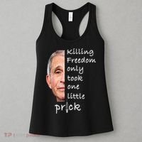 Killing Freedom Only Took One Little Prick Fauci Ouchie Women's Tank Top thumb 3