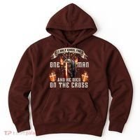 Kneel For One Man And He Died On The Cross Hoodie thumb 0