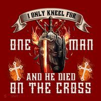 Kneel For One Man And He Died On The Cross Sweatshirt thumb 2