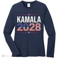 Kamala For President 2028 Retro Harris  Women's Long Sleeve Shirt thumb 0