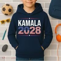Kamala For President 2028 Retro Harris  Kids Hoodie thumb 2