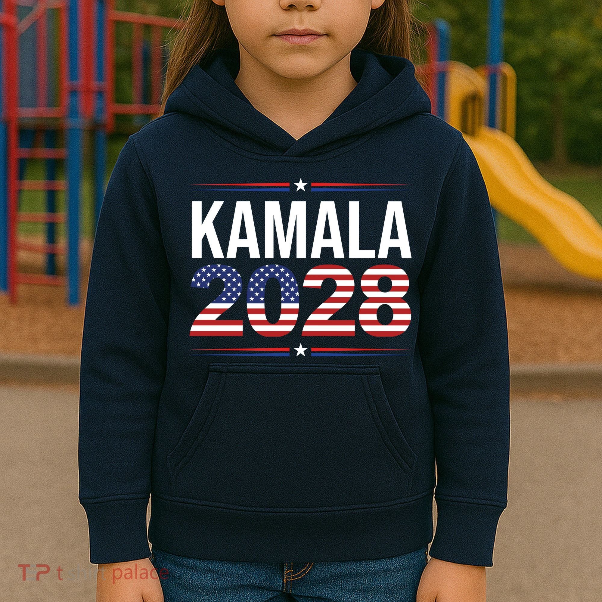 Kamala For President 2028 Retro Harris  Kids Hoodie