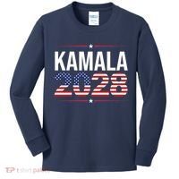 Kamala For President 2028 Retro Harris  Kids Long Sleeve Shirt thumb 0