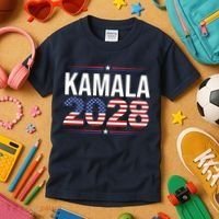 Kamala For President 2028 Retro Harris  Kids T-Shirt thumb 3