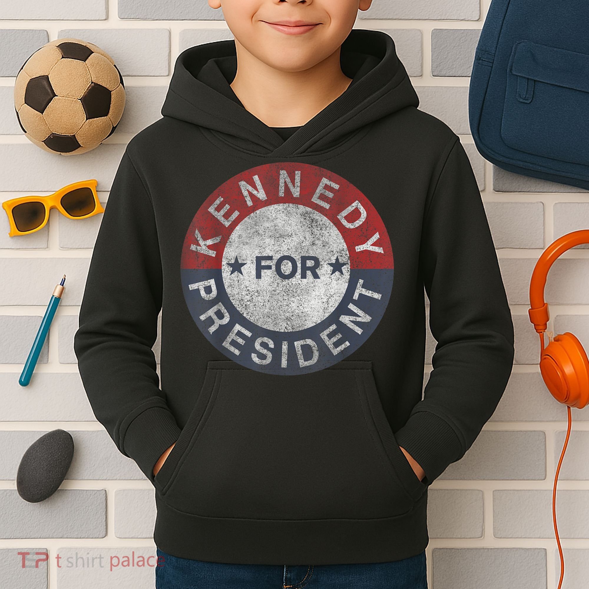 Kennedy For President JFK 1960 Kids Hoodie