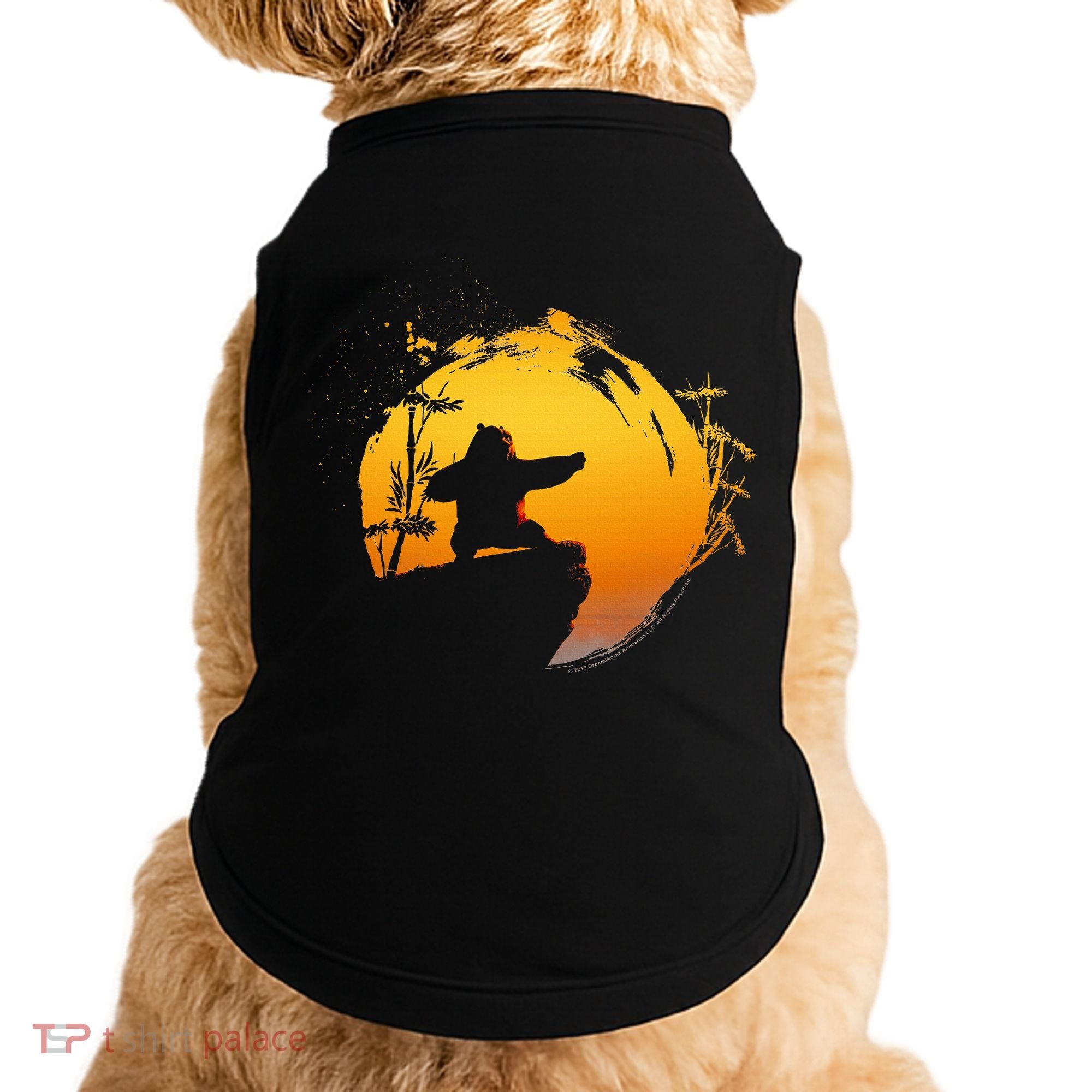 Kung Fu Panda Po Tai Chi Sunset Silhouette Doggie Tank