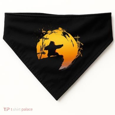 Kung Fu Panda Po Tai Chi Sunset Silhouette USA-Made Doggie Bandana