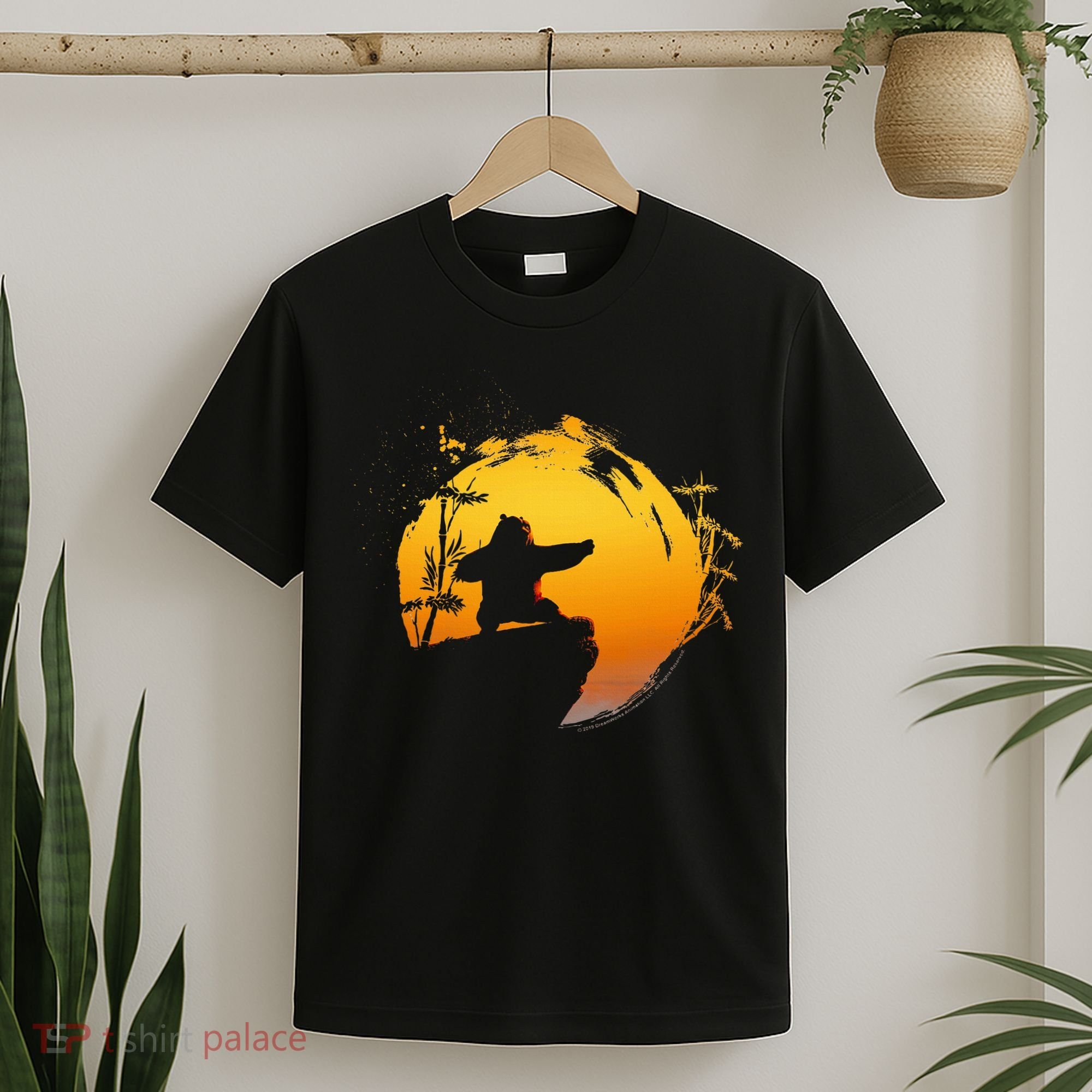 Kung Fu Panda Po Tai Chi Sunset Silhouette T-Shirt