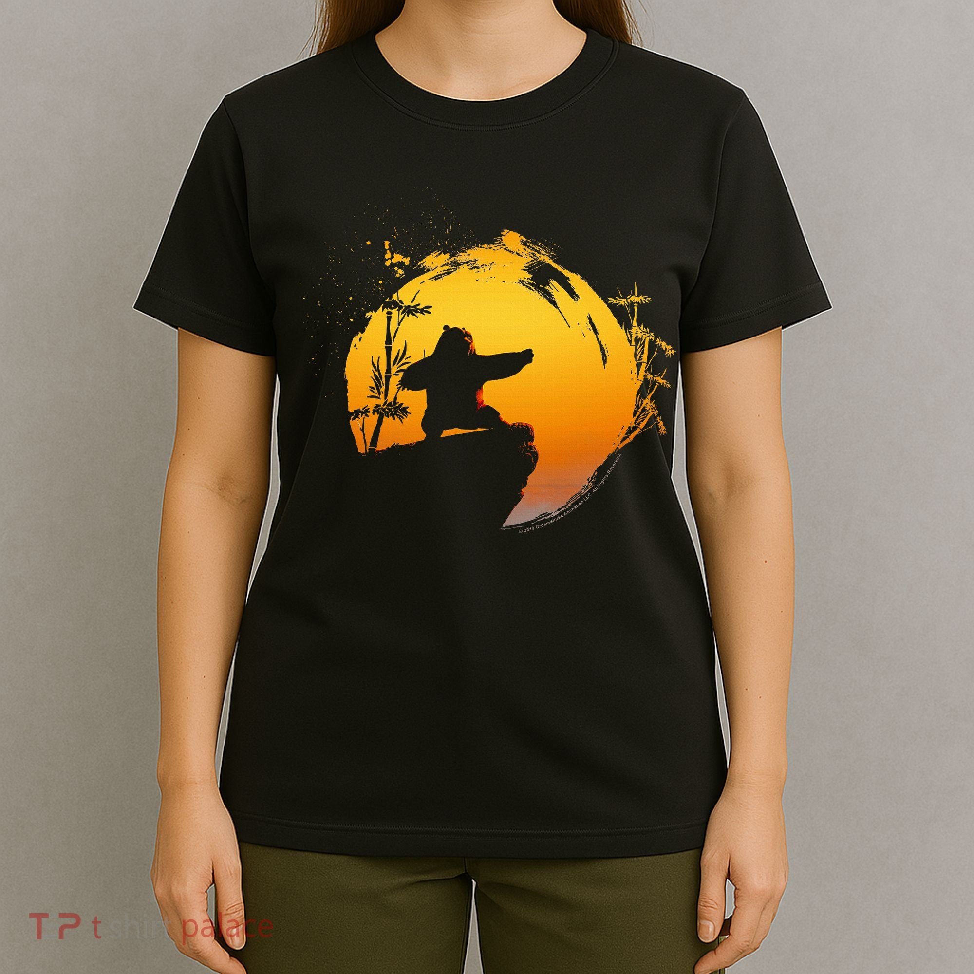 Kung Fu Panda Po Tai Chi Sunset Silhouette T-Shirt
