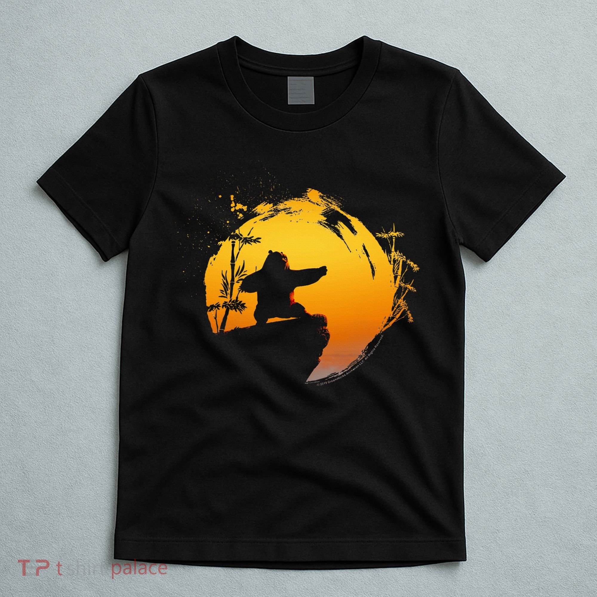 Kung Fu Panda Po Tai Chi Sunset Silhouette T-Shirt