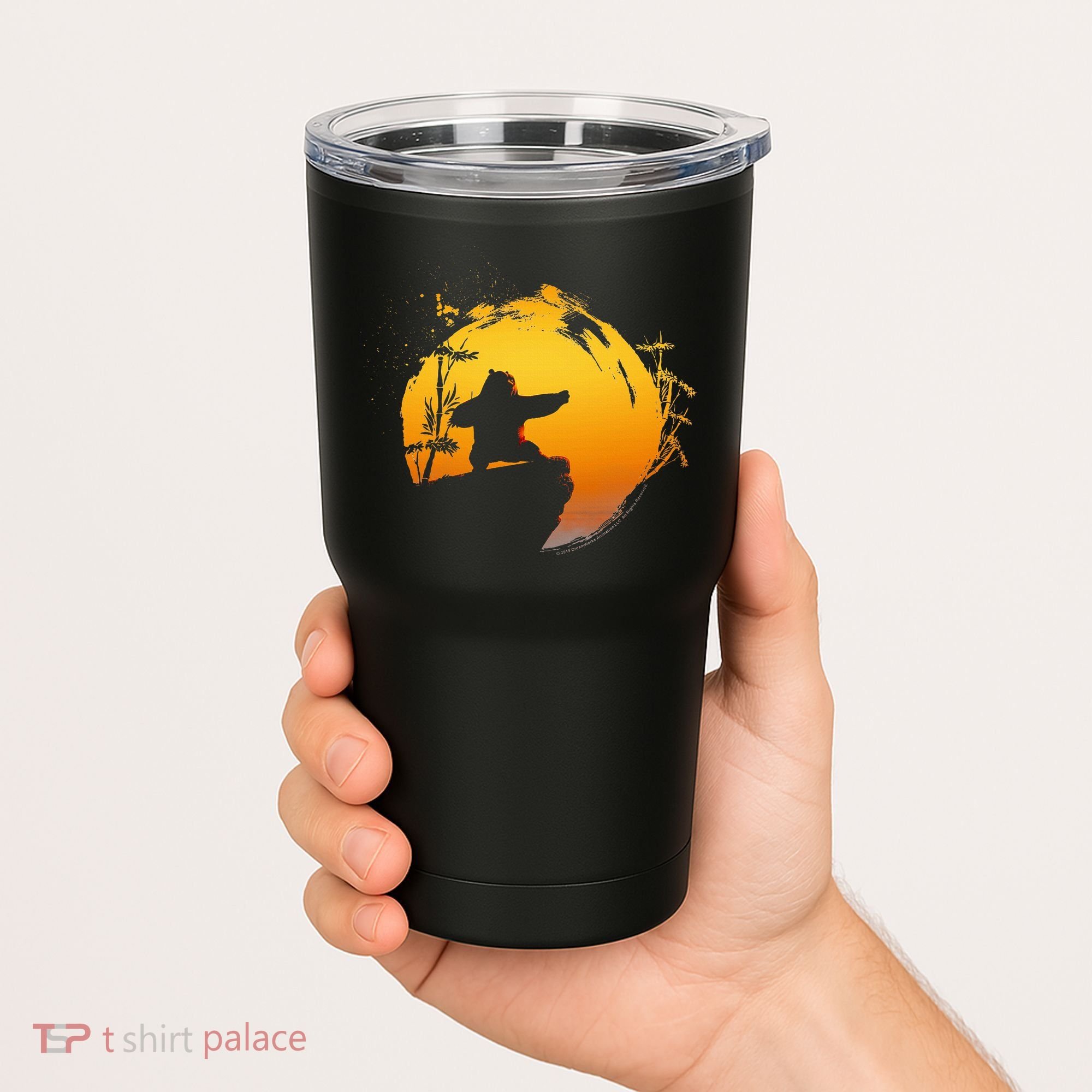 Kung Fu Panda Po Tai Chi Sunset Silhouette Tumbler