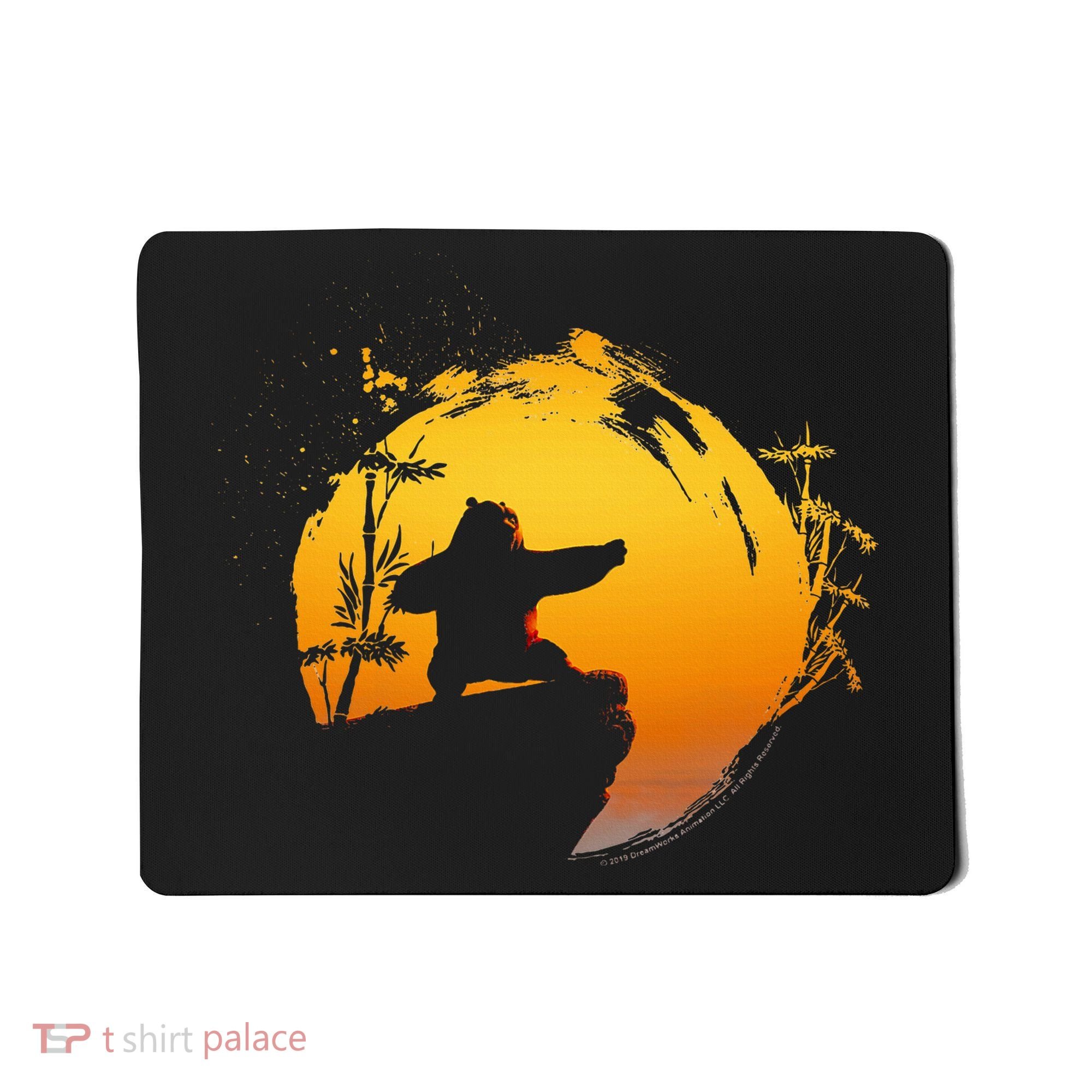 Kung Fu Panda Po Tai Chi Sunset Silhouette Mousepad
