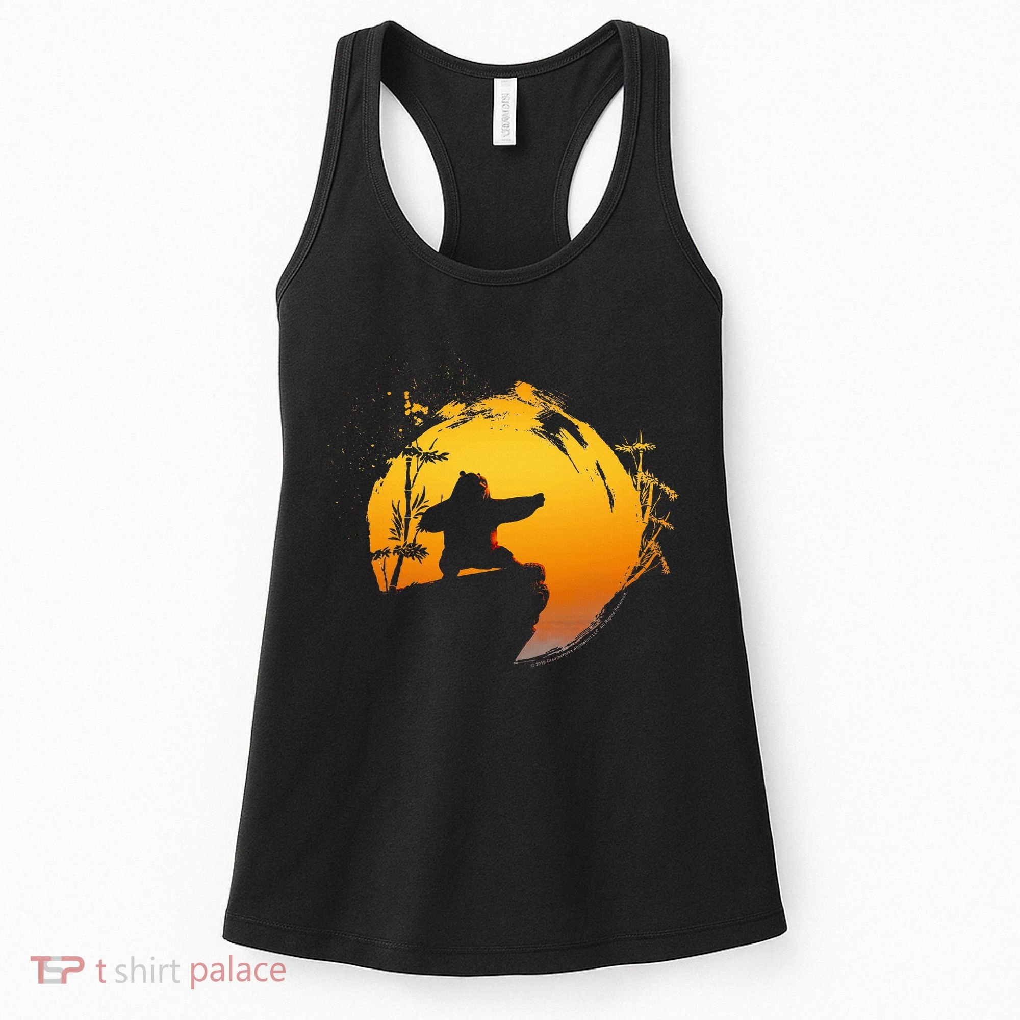 Kung Fu Panda Po Tai Chi Sunset Silhouette Women's Tank Top