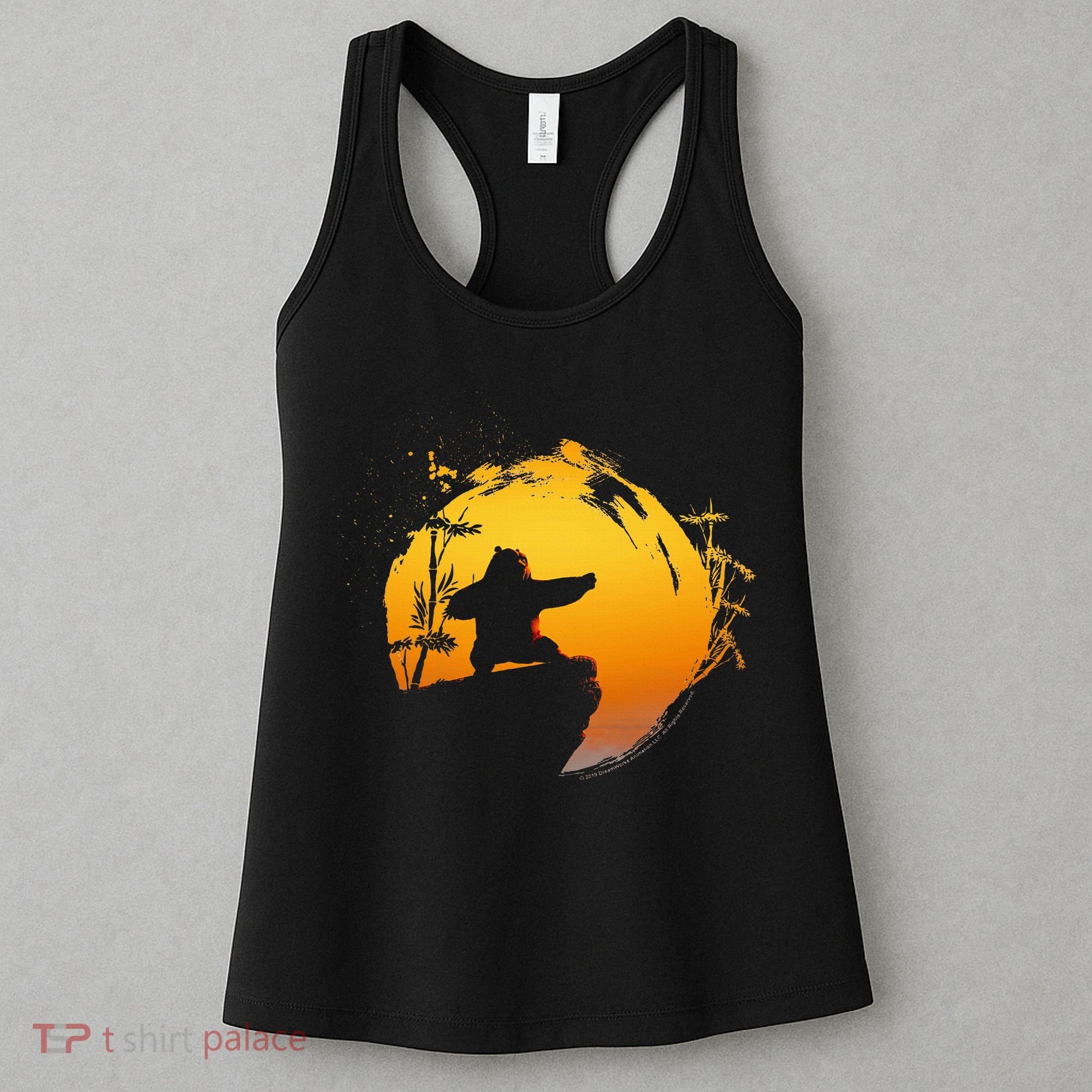Kung Fu Panda Po Tai Chi Sunset Silhouette Women's Tank Top