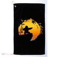 Kung Fu Panda Po Tai Chi Sunset Silhouette Golf Towel thumb 0