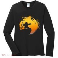 Kung Fu Panda Po Tai Chi Sunset Silhouette Women's Long Sleeve Shirt thumb 0