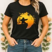 Kung Fu Panda Po Tai Chi Sunset Silhouette Women's T-Shirt thumb 2