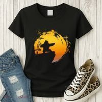 Kung Fu Panda Po Tai Chi Sunset Silhouette Women's T-Shirt thumb 3