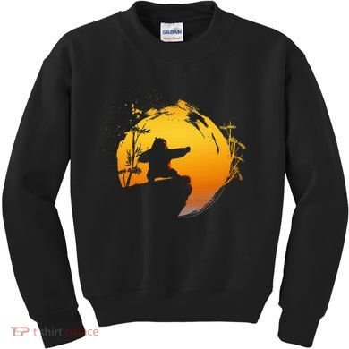 Kung Fu Panda Po Tai Chi Sunset Silhouette Kids Sweatshirt