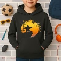 Kung Fu Panda Po Tai Chi Sunset Silhouette Kids Hoodie thumb 2