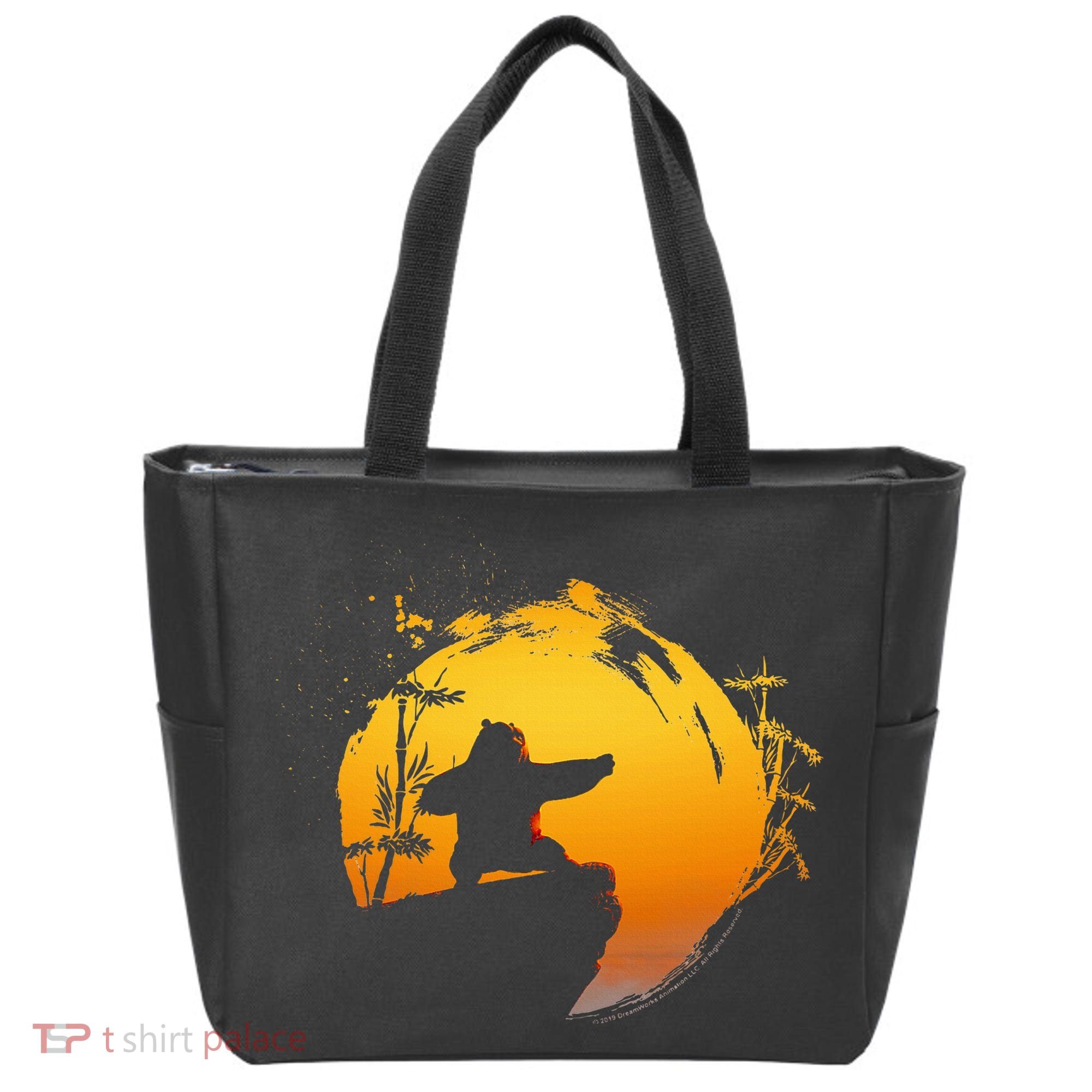 Kung Fu Panda Po Tai Chi Sunset Silhouette Tote Bag